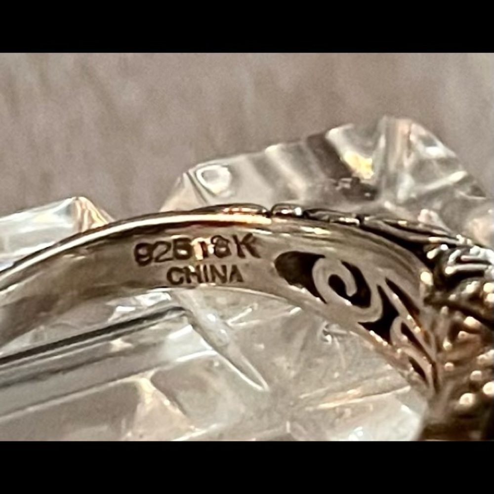 Barbara Bixby Blue Topaz, 925, 18k Gold ring - Picture 7 of 7